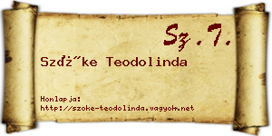 Szőke Teodolinda névjegykártya